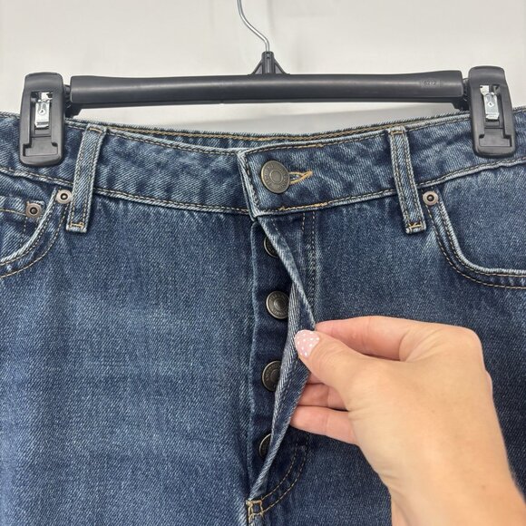 Antonio Melani Baggy Wide Leg Denim Jeans Womens Size 6 Tall High Waisted Grunge - Picture 3 of 12